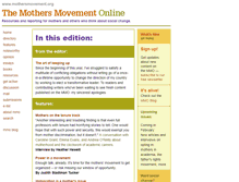 Tablet Screenshot of mothersmovement.org